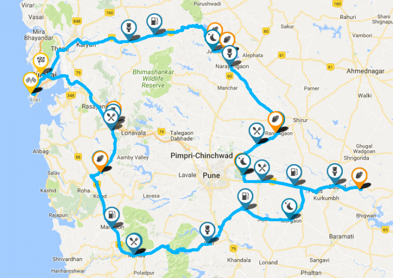 ashtavinayak tour map